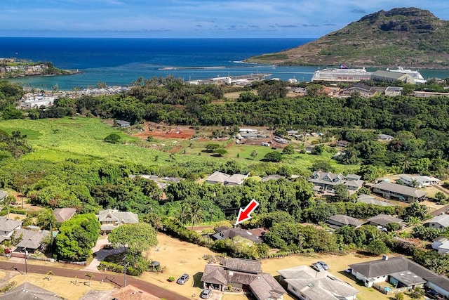 2819 Kapena St, Lihue, HI 96766 - aerial perspective of suburban area featuring a nearby body of water