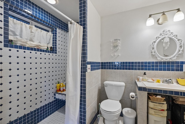 92-8821 Orchid Pkwy, Ocean View, HI 96737 - full bath with tile walls, toilet, tiled shower, and a sink