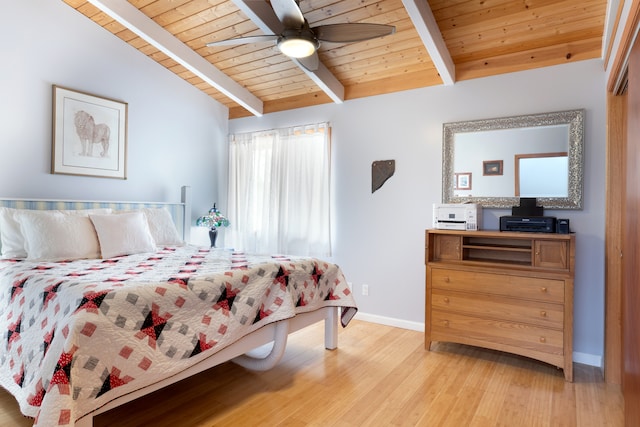 71-1769 Puu Lani Dr, Kailua-Kona, HI 96740 - bedroom with wooden ceiling, light wood finished floors, baseboards, and a ceiling fan