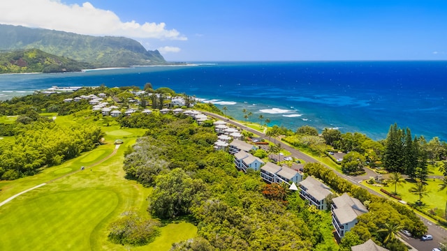 5301 Ka Haku Rd Unit 112, Princeville, HI 96722 - aerial view of a nearby body of water and a golf course