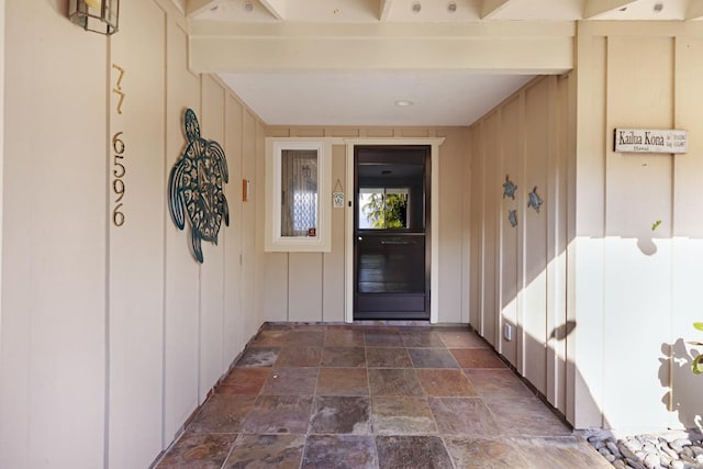 77-6596 Walua Rd, Kailua-Kona, HI 96740 - doorway to property featuring board and batten siding