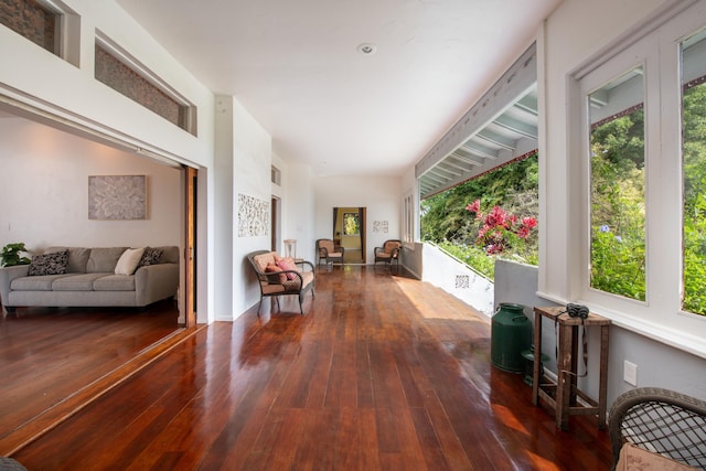 44-2325 Middle Rd, Honokaa, HI 96727 - hall featuring healthy amount of natural light, hardwood / wood-style flooring, and baseboards