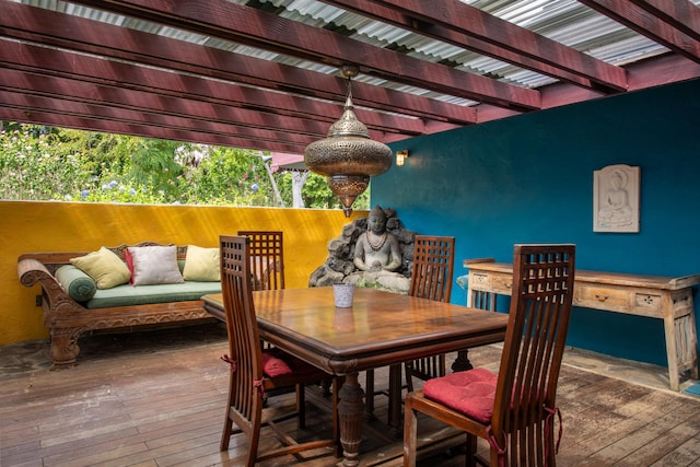 44-2325 Middle Rd, Honokaa, HI 96727 - view of patio / terrace with outdoor dining area, a pergola, and a wooden deck
