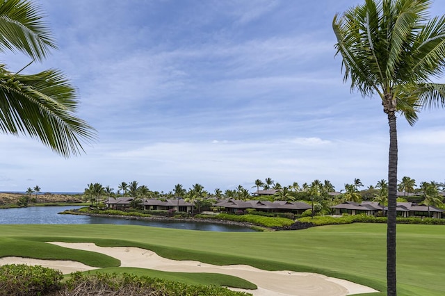 73-4804 Hinahina Rd Unit 13, Kailua-Kona, HI 96740 - view of home's community featuring a water view, golf course view, a lawn, and a residential view