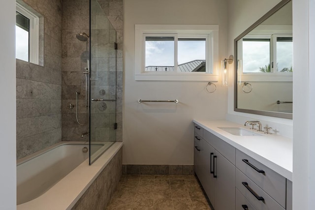 73-4804 Hinahina Rd Unit 13, Kailua-Kona, HI 96740 - bathroom featuring baseboards, vanity, and tiled shower / bath combo