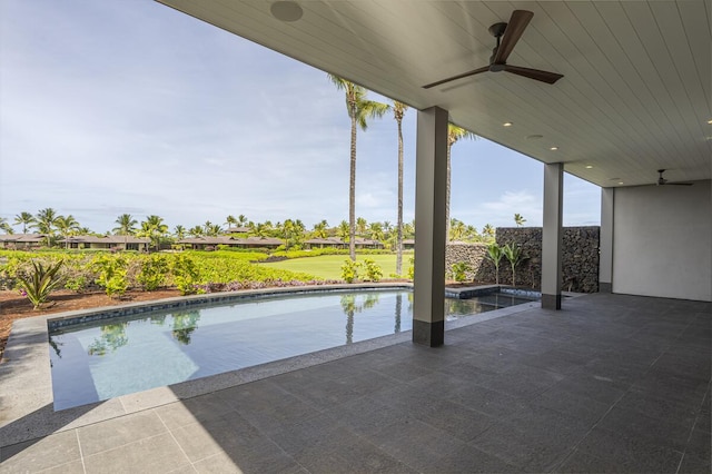 73-4804 Hinahina Rd Unit 13, Kailua-Kona, HI 96740 - swimming pool featuring ceiling fan and a patio