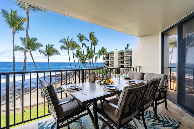 75-6106 Alii Dr Unit 208, Kailua-Kona, HI 96740 - balcony with view of water and beach