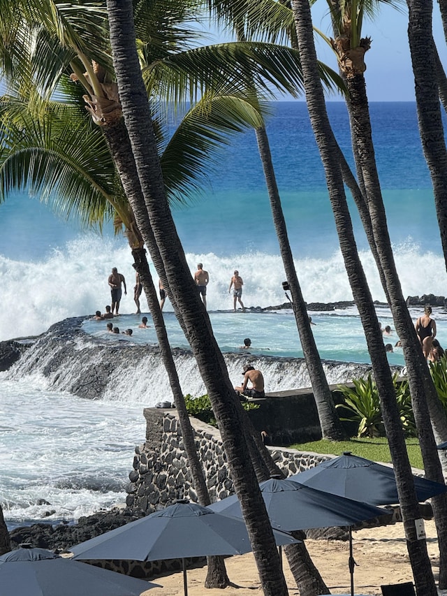75-6106 Alii Dr Unit 208, Kailua-Kona, HI 96740 - water view featuring nearby beach
