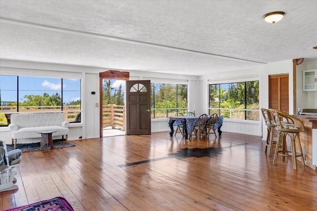 12-138 Oliana Dr, Pahoa, HI 96778 - entryway with hardwood / wood-style floors, a textured ceiling, and healthy amount of natural light