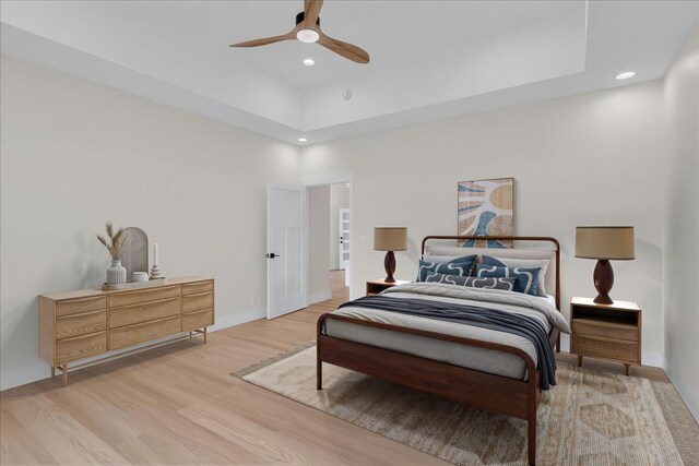 15-1616 7th Ave, Keaau, HI 96749 - bedroom featuring wood finished floors, recessed lighting, baseboards, and a ceiling fan