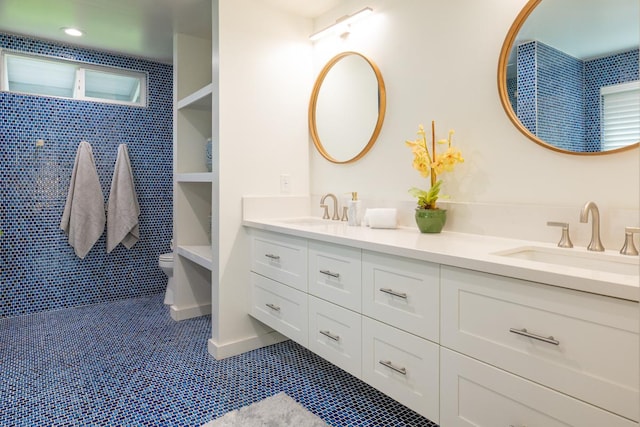 68-1787 Niu Haohao Pl, Waikoloa, HI 96738 - full bathroom featuring toilet, double vanity, and tile patterned flooring