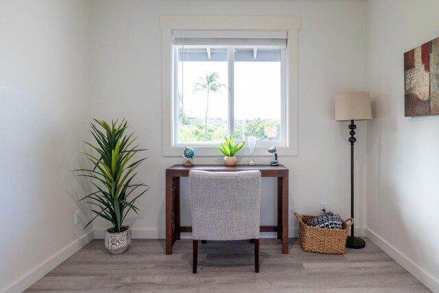 68-1787 Niu Haohao Pl, Waikoloa, HI 96738 - office area featuring healthy amount of natural light, light wood-type flooring, and baseboards