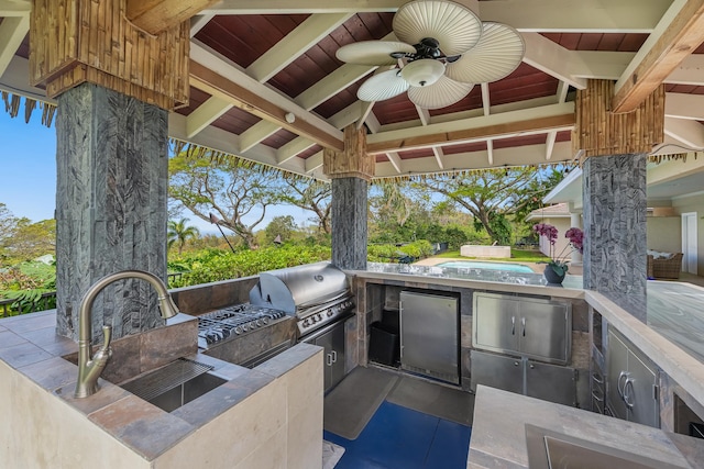 74-4999 Hao Kuni Pl, Kailua-Kona, HI 96740 - view of patio / terrace with ceiling fan