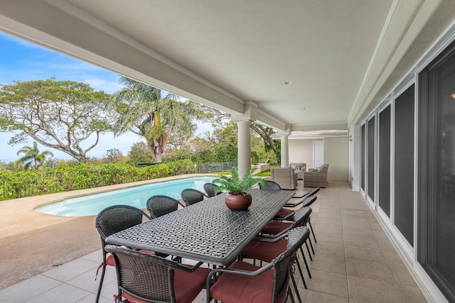 74-4999 Hao Kuni Pl, Kailua-Kona, HI 96740 - view of patio / terrace with an outdoor pool and outdoor dining space