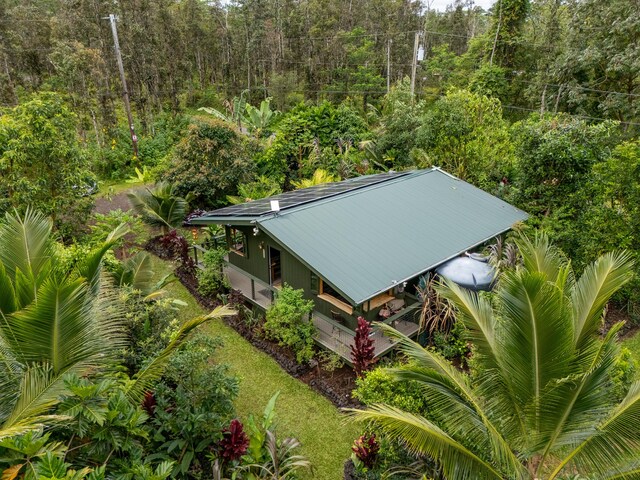 14-3401 Pakalana Rd, Pahoa, HI 96778 - aerial view of property and surrounding area with a heavily wooded area