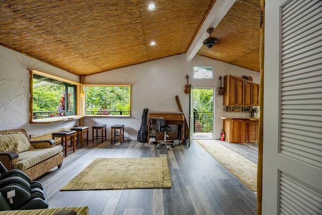 14-3401 Pakalana Rd, Pahoa, HI 96778 - living area featuring hardwood / wood-style floors and recessed lighting