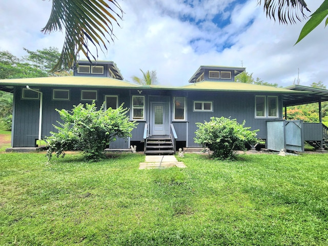 13-831 Malama St, Pahoa, HI 96778 - view of front facade with a front lawn and an attached carport
