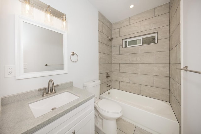 15-1983 27th Ave, Keaau, HI 96749 - full bath with vanity, toilet, shower / bath combination, and recessed lighting