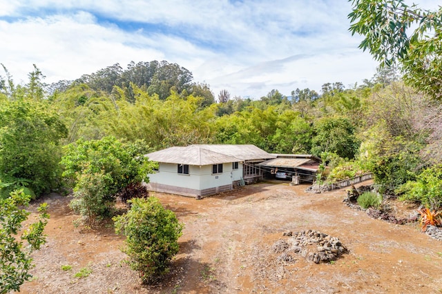 44-3275 Hoo Kahua Rd, Honokaa, HI 96727 - aerial view of property and surrounding area with a heavily wooded area