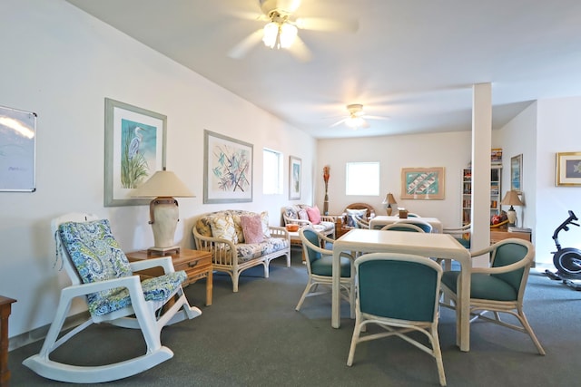78-216 Makolea St Unit 32, Kailua-Kona, HI 96740 - carpeted living area with ceiling fan