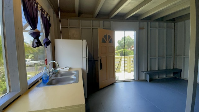 12-7026 Wehelauniu St, Pahoa, HI 96778 - kitchen with a sink and freestanding refrigerator