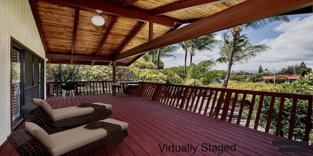 68-1853 W Kaupapa Pl, Waikoloa, HI 96738 - view of wooden deck
