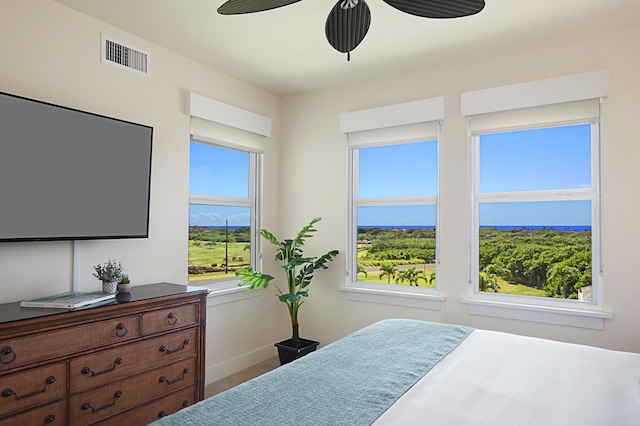 2611 Kiahuna Plantation Dr Unit 13B, Koloa, HI 96756 - bedroom with baseboards and a ceiling fan