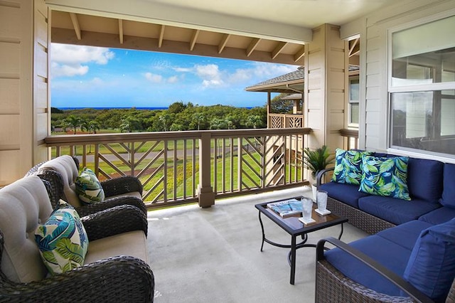 2611 Kiahuna Plantation Dr Unit 13B, Koloa, HI 96756 - balcony with outdoor lounge area