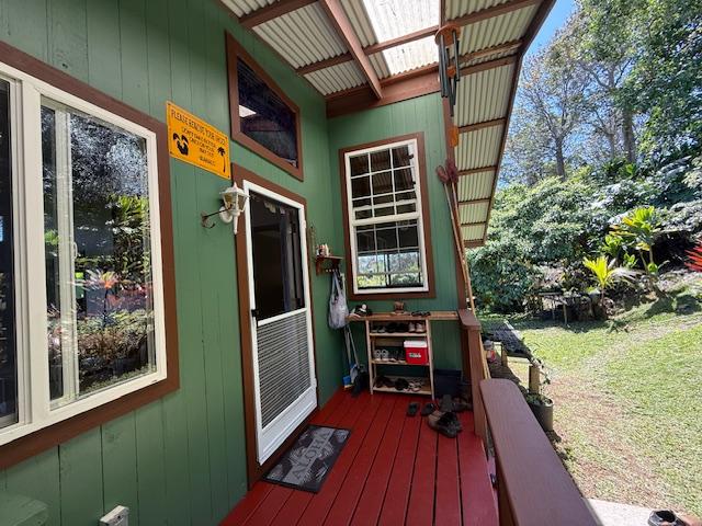 48-5441 Kukuihaele Rd, Honokaa, HI 96727 - view of wooden terrace