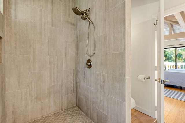 4160 Kalani Pl, Princeville, HI 96722 - bathroom featuring connected bathroom, a tile shower, and toilet