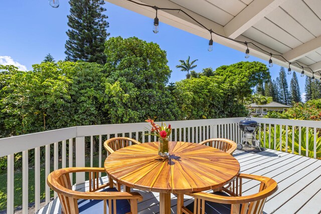 4160 Kalani Pl, Princeville, HI 96722 - deck with outdoor dining area