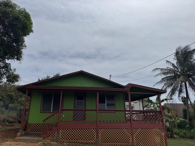 4528-B Hauaala Rd, Kapaa, HI 96746 - view of front of property featuring a porch