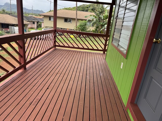 4528-B Hauaala Rd, Kapaa, HI 96746 - deck with a mountain view