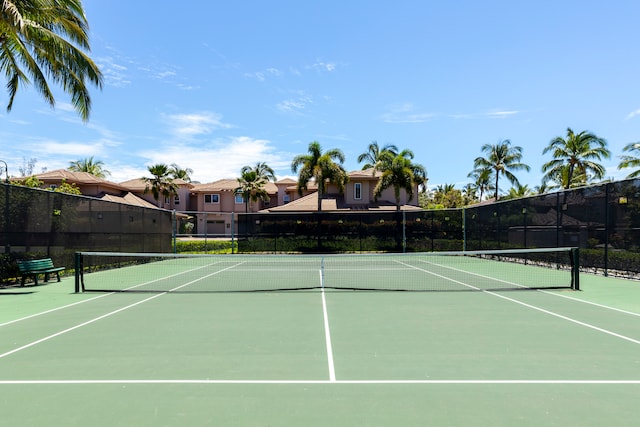 69-555 Waikoloa Beach Dr Unit 1704, Waikoloa, HI 96738 - view of tennis court with community basketball court and a residential view