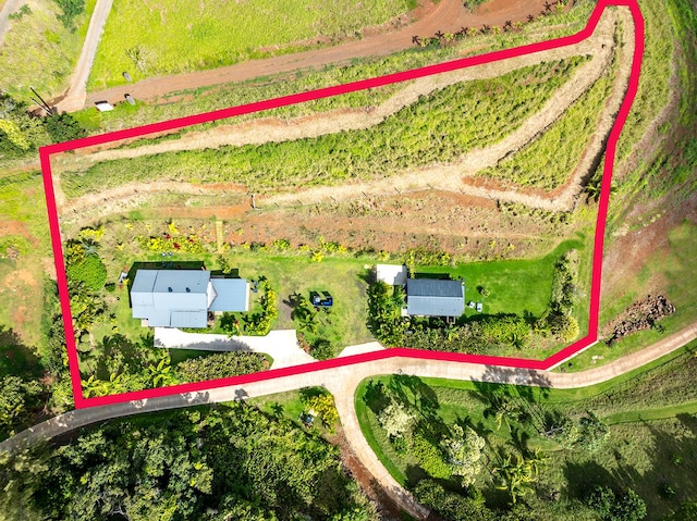 2-3161 Kaumualii Hwy Unit 2, Kalaheo, HI 96741 - aerial view of property's location with property parcel outlined