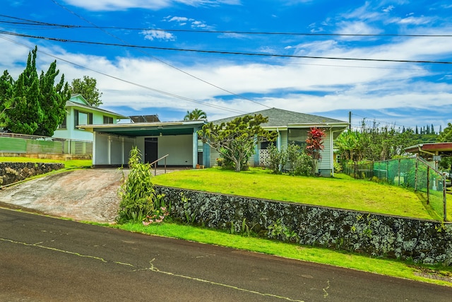 2492 Kino Rd, Kalaheo, HI 96741 - view of front facade featuring driveway and an attached carport