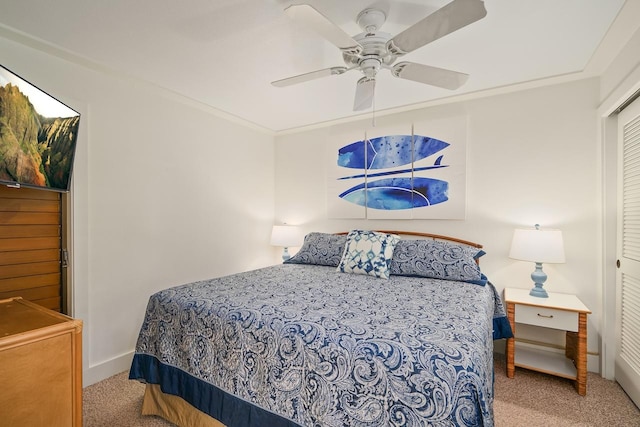 2253 Poipu Rd Unit 440, Koloa, HI 96756 - carpeted bedroom with baseboards and a ceiling fan