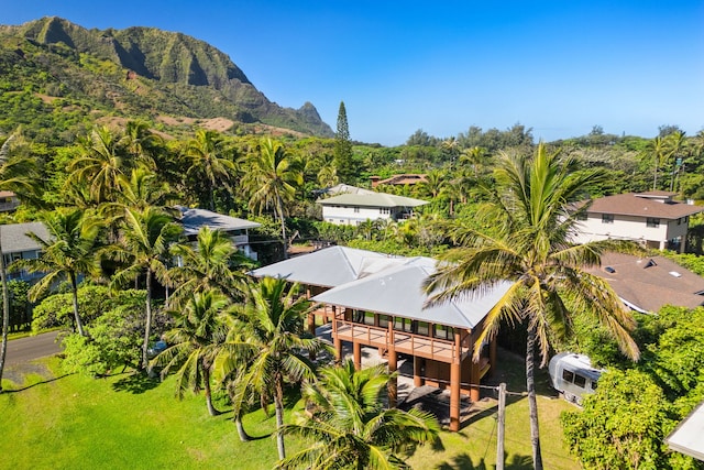 5-7084 Kuhio Hwy, Hanalei, HI 96714 - drone / aerial view of a mountain backdrop
