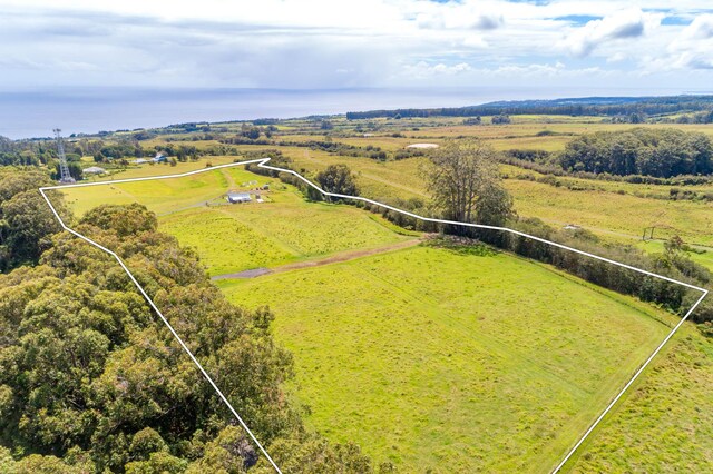 32-491 Piha Kahuku Rd, Ninole, HI 96773 - aerial view of sparsely populated area featuring property boundaries highlighted and a pastoral area