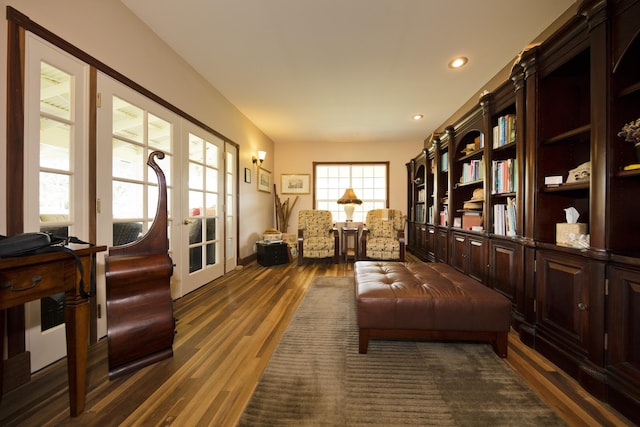 94-2152 S Point Rd, Naalehu, HI 96772 - living area with dark wood-type flooring and recessed lighting