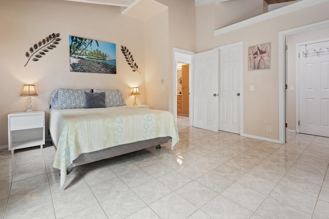 87-3216 Ama Rd, Captain Cook, HI 96704 - bedroom with light tile patterned flooring and a high ceiling