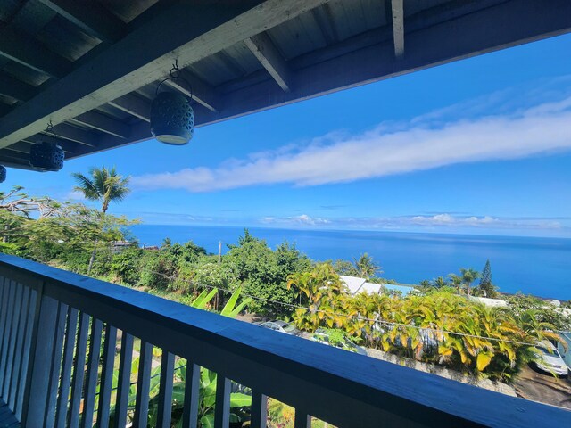 87-3216 Ama Rd, Captain Cook, HI 96704 - balcony featuring a water view