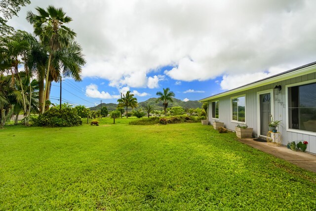 6395 Olohena Rd, Kapaa, HI 96746 - view of green lawn with a mountain view