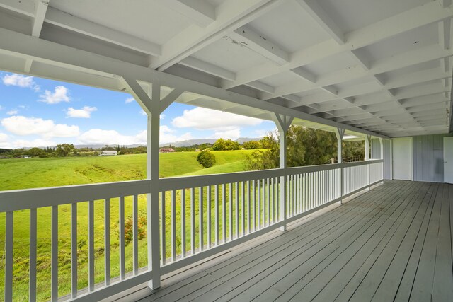 6395 Olohena Rd, Kapaa, HI 96746 - wooden terrace with a yard