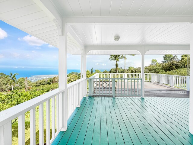76-5807 Hookahi St Unit 1, Holualoa, HI 96725 - view of wooden terrace