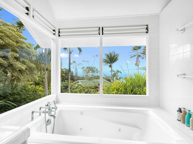 76-5807 Hookahi St Unit 1, Holualoa, HI 96725 - full bath with a tub with jets and plenty of natural light