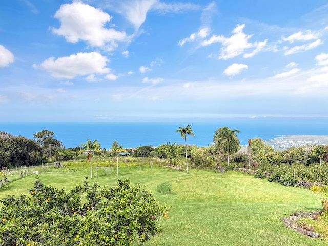 76-5807 Hookahi St Unit 1, Holualoa, HI 96725 - surrounding community with a water view and a yard