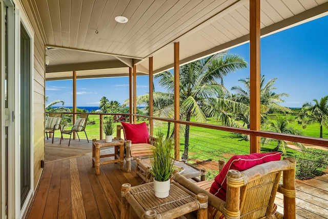 5421-C Kalalea View Dr, Anahola, HI 96703 - view of wooden terrace