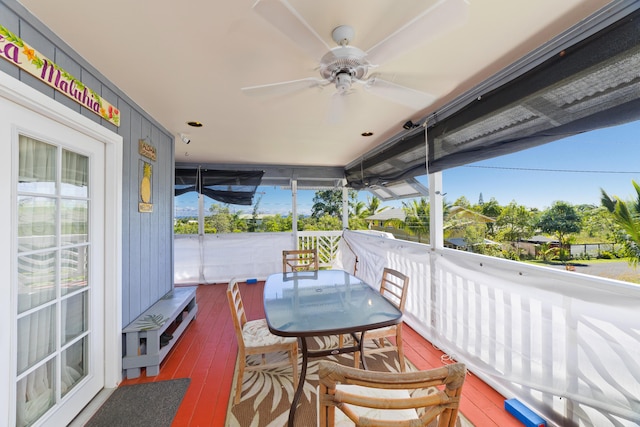 12-7042 Wehelauniu St, Pahoa, HI 96778 - deck featuring ceiling fan