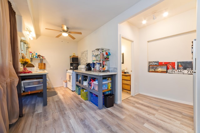 12-7042 Wehelauniu St, Pahoa, HI 96778 - game room featuring a ceiling fan, wood finished floors, and baseboards